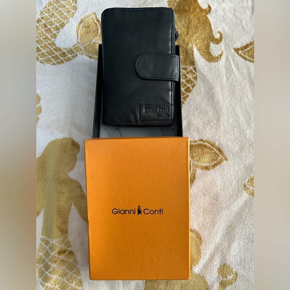 Gianni Conti 🇮🇹 Genuine Leather Wallet - Black